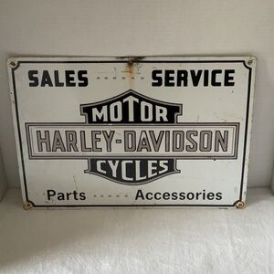 Harley-Davidson Black vintage metal sign